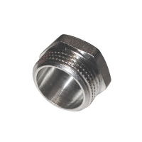 Заглушка наруж. резьба 1/2" латунь никель LD (240)