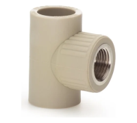 Тройник с резьбой внутренней  PP ВР 20 х 1/2" FDplast (серый) (100)