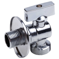 Кран угловой для подключения приборов хромированный TIM 1/2"х1/2" (60) 