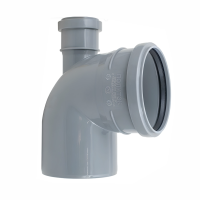 Отвод с фронтальным патрубком (выход вверх) ПП канализационный D 110/50 (87 град.) ПОЛИТЭК (35)