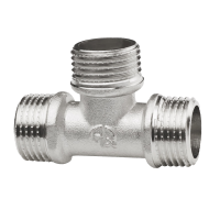 Тройник наруж. резьба 1/2"х1/2"х1/2" никелированный AQUALINK (10/140)