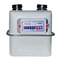 Счетчик газа Счетприбор под ББТ СГД-G 4T межосевое 110 мм, левый, термокорр. 1 1/4"(СЛЕВА НАПРАВО)