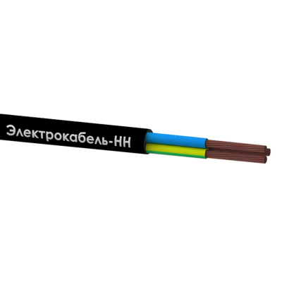 Провод ПВС 3х1.5 черный ЭЛЕКТРОКАБЕЛЬ НН (бухта 100)