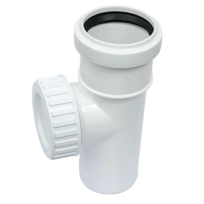 Ревизия ПП бесшумная белая с крышкой D-50 ПОЛИТЭК (60)