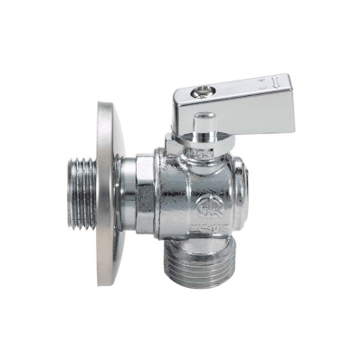 Кран шаровой угловой для стиральных машин AQUALINK 1/2"х3/4" нар-нар (120/10)