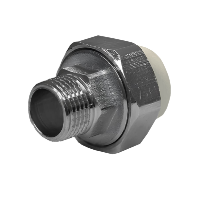 Муфта PP разъем. НР 20 х 1/2" FDplast (серый) (150/25)