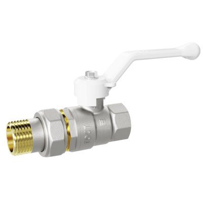 Кран шаровой с американкой полнопроходной (бабочка) LD Pride W 3/4" БЕЛЫЙ (12)
