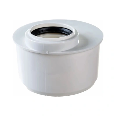 Переход ПП канализационный бесшумный белый короткий D-110/50 ПОЛИТЭК (60)