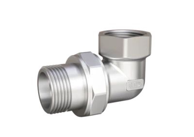 Американка угловая нар.-вн. латунь никель 1/2" LD (30)