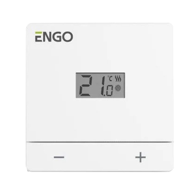 Термостат накладной ENGO Easy комнатный с дисплеем (белый)