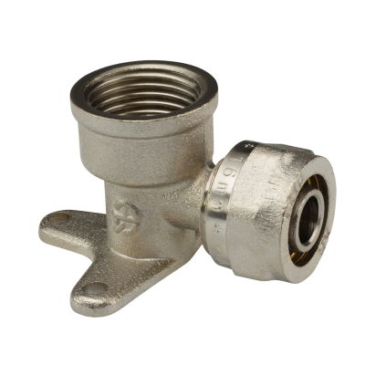 Уголок обжимной для м/п труб AQUALINK 16×1/2" вн. рез. водоразетка (100/10)