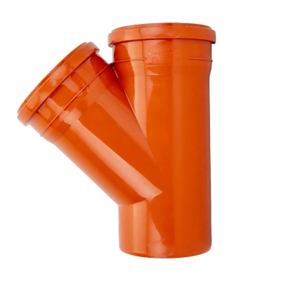 Тройник канализационный D-200/200 (45 град.) (наружная) ПОЛИТЭК (10)