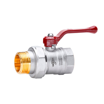 Кран шаровой с американкой полнопроходной (рычаг) Temper 1" (6)