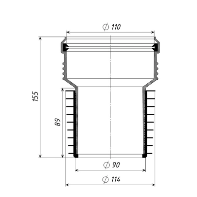 Переход ремонтный ТП-82.100 — Восстановитель раструба 110 Татполимер (30)