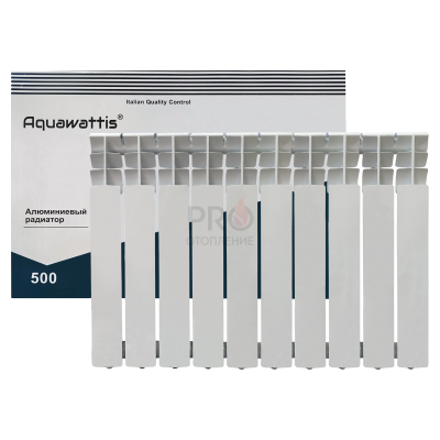 Радиатор алюминиевый АQUAWATTIS 500х80 /10 СЕКЦИЙ/