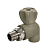 Кран шаровый PP радиат. угл. 20 х 1/2" FDplast (серый) (50/5)