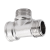 Тройник внутр. резьба/ нар. резьба/ нар. резьба 1"х1"х1" никелированный AQUALINK (30/10)