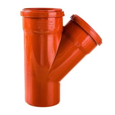 Тройник канализационный D-110/110 (45 град.) (наружная) ПОЛИТЭК (25)