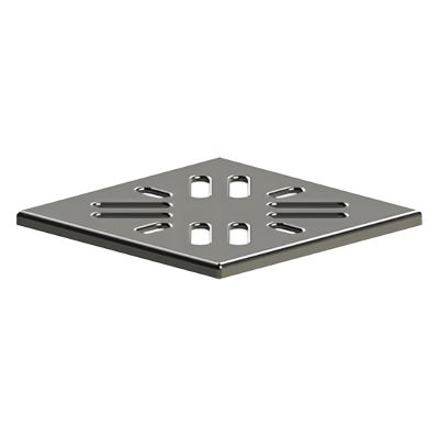 Трап ПП горизонтальный D50 решетка нерж.сталь 100х100 Татполимер (80)