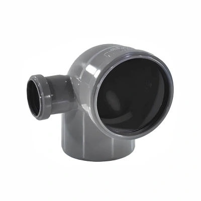 Отвод с фронтальным патрубком (выход влево) ПП канализационный D 110/50 (87 град.) (30)