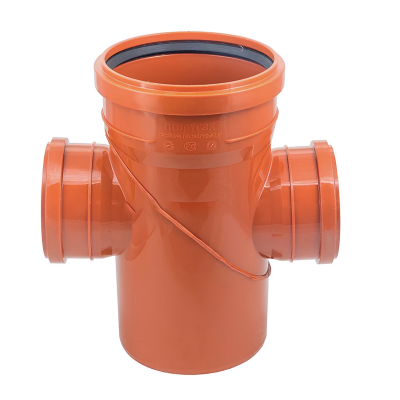 Крестовина канализационная одноплоскостная D-160/110/110 (87 град.) (наружная) ПОЛИТЭК (16)