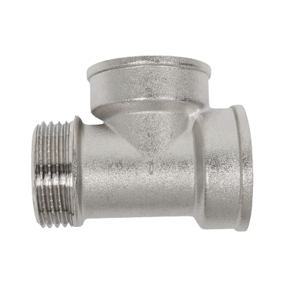 Тройник внутр. резьба/ внутр. резьба/ нар. резьба 3/4"х3/4"х3/4" никелированный AQUALINK (60/10)