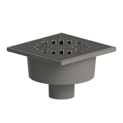 Трап ПП вертикальный D50 решетка нерж. сталь 150х150 Татполимер (40)