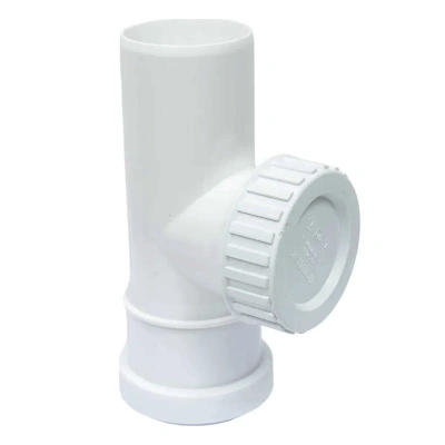 Ревизия ПП бесшумная белая с крышкой D-50 ПОЛИТЭК (60)