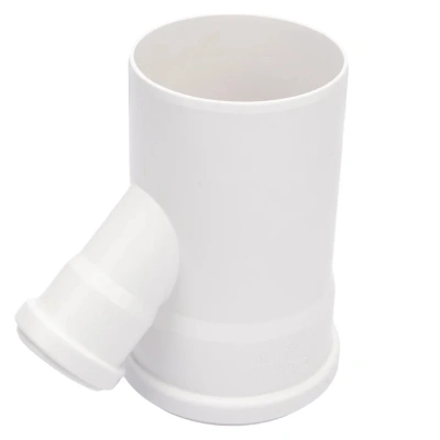 Тройник ПП канализационный бесшумный белый D-110/50 (45 град.) ПОЛИТЭК (50)