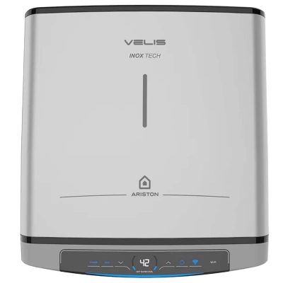 Водонагреватель электрический Ariston ABSE VLS LUX INOX WIFI  30 (1,5+1 кВт, 2 ТЭНа, плоский, НЕРЖ)