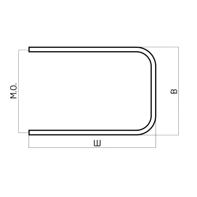 Полотенцесушитель П-образный (без полок) 1" 500х800 нерж.