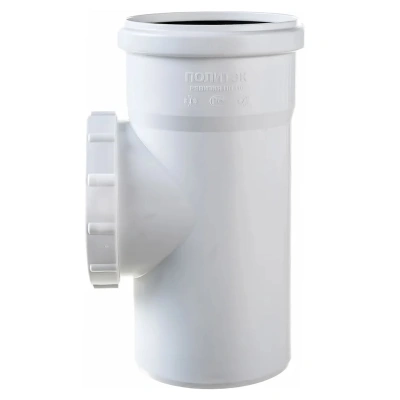 Ревизия ПП бесшумная белая с крышкой D-110 ПОЛИТЭК (40)