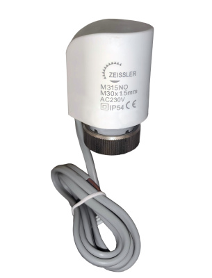 Сервопривод для теплого пола M30x1.5, норм.открыт 230v/ 2м TIM (60)