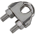 Зажим слоник (с двумя гайками) для троса А4 Ду 3мм