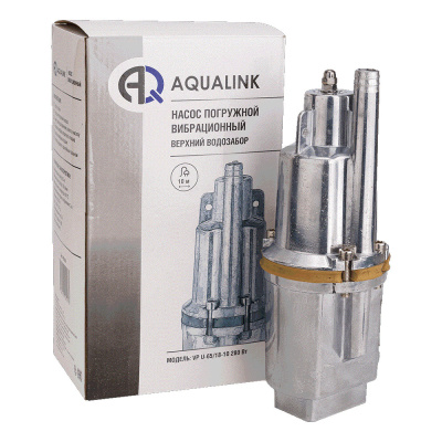 Насос вибрационный погружной AQUALINK VP U-65/18-10 (верхний забор, кабель 10 м, 280 Вт., 18 л/мин)