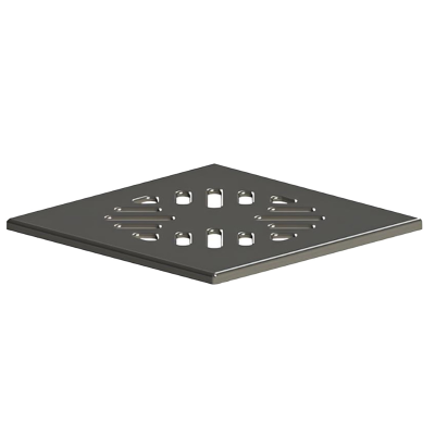 Трап регулируемый вертикальный с сух. затв. D110/75/50 рег. реш. из нерж. 150х150 ТП-310 Татполимер