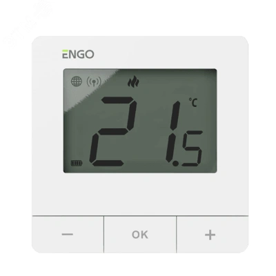 Термостат умный ENGO комнатный  ZigBee/868 МГц, 2хАА (белый)