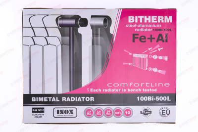 УЦ Радиатор биметаллический Bitherm 500x100 (new)/5 СЕКЦИИ/ купить дешево в PROотопление