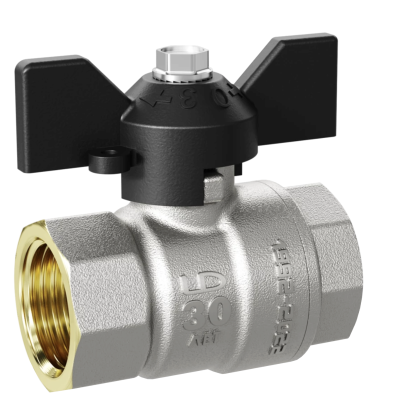 Кран шаровой муфтовый полнопроходной (бабочка) LD Pride 1 1/4" (10)