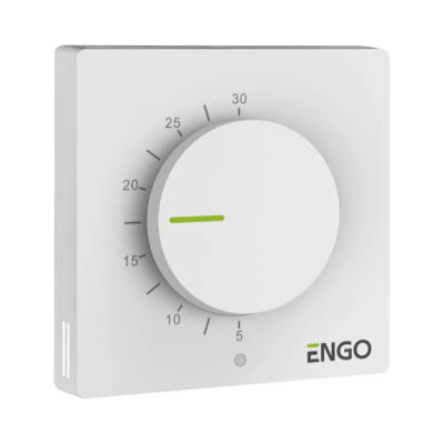 Термостат накладной ENGO Simple комнатный механический (белый)