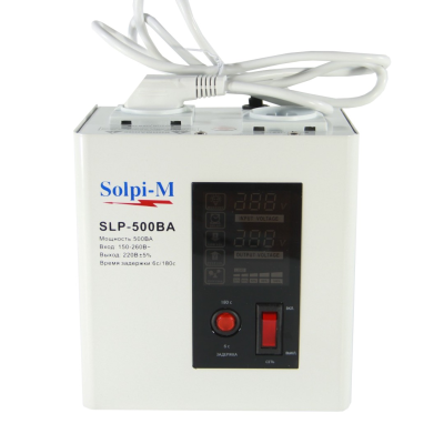 Стабилизатор напряжения Solpi-M SLP-500BA (метал. корпус) NEW