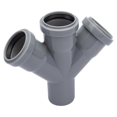 Крестовина канализационная одноплоскостная D-50/50/50 (45 град.) ПОЛИТЭК (40)