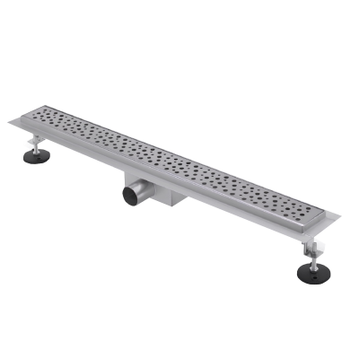 Трап-лоток с гориз. (гидро+сухая защита от запаха) (решетка с круг. ячейкой) 35см TIM (4)