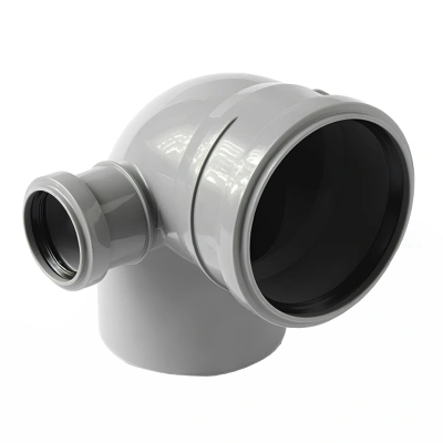 Отвод с фронтальным патрубком (выход влево) ПП канализационный D 110/50 (87 град.) ПОЛИТЭК (40)