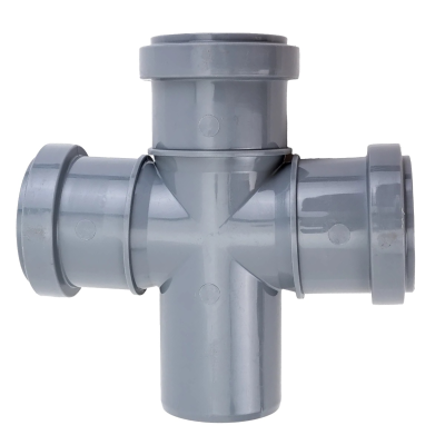 Крестовина канализационная одноплоскостная D-50/50/50 (90 град.) ПОЛИТЭК (40)