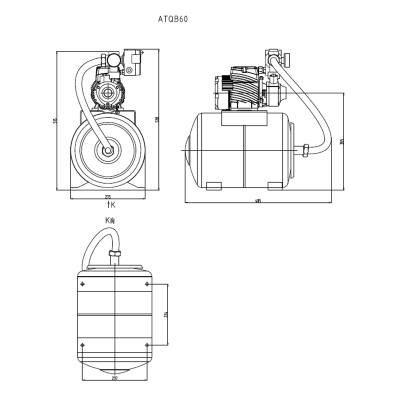 Насосная станция PUMPMAN ATQB60 (35 л/мин, напор 35 м)