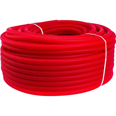 Гофра 35 красная для труб 26 (бухта 50 м) Гофра 35 красная для труб 26 (бухта 50 м)