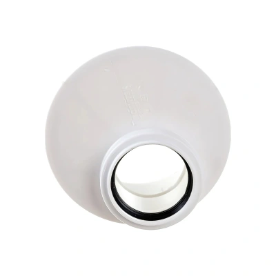 Переход ПП канализационный бесшумный белый короткий D-110/50 ПОЛИТЭК (60)