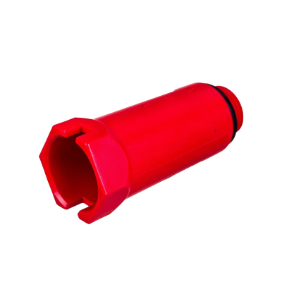 Заглушка Н монтажная 1/2" с плоской прокладкой (красная) (120/10)