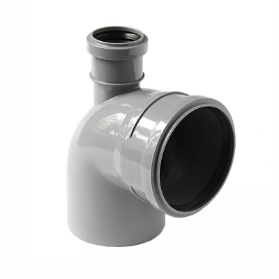 Отвод с фронтальным патрубком (выход вверх) ПП канализационный D 110/50 (87 град.) (30)